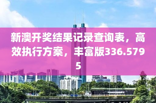新澳开奖结果记录查询表，高效执行方案，丰富版336.5795
