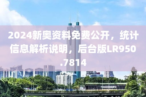 2024新奥资料免费公开，统计信息解析说明，后台版LR950.7814