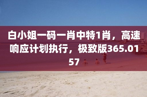 白小姐一码一肖中特1肖，高速响应计划执行，极致版365.0157
