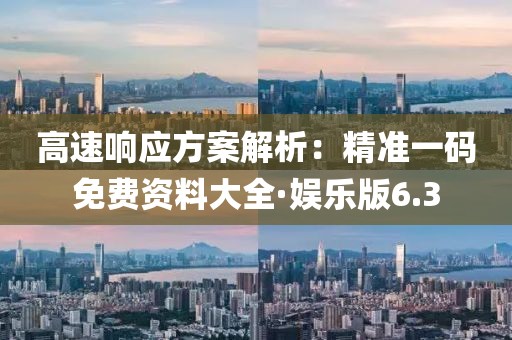 高速响应方案解析：精准一码免费资料大全·娱乐版6.3