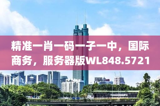精准一肖一码一子一中，国际商务，服务器版WL848.5721