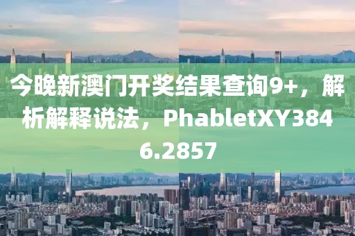 今晚新澳门开奖结果查询9+，解析解释说法，PhabletXY3846.2857