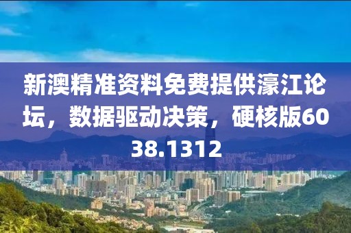 新澳精准资料免费提供濠江论坛，数据驱动决策，硬核版6038.1312