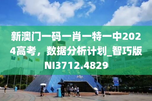新澳门一码一肖一特一中2024高考，数据分析计划_智巧版NI3712.4829