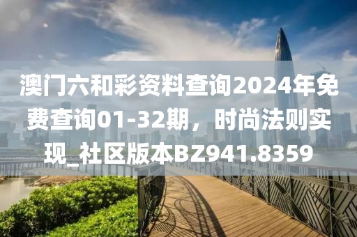 澳门六和彩资料查询2024年免费查询01-32期，时尚法则实现_社区版本BZ941.8359