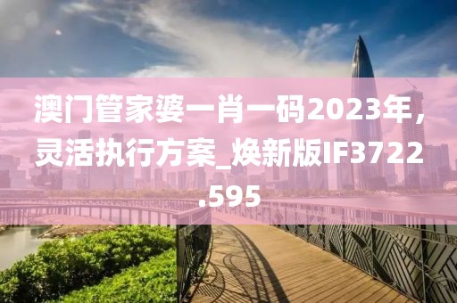 澳门管家婆一肖一码2023年，灵活执行方案_焕新版IF3722.595