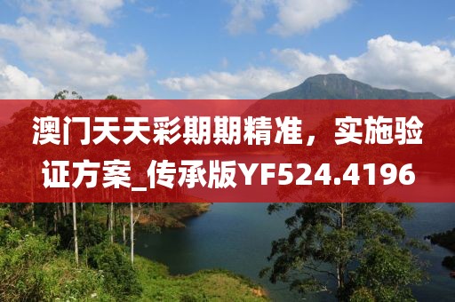 澳门天天彩期期精准，实施验证方案_传承版YF524.4196