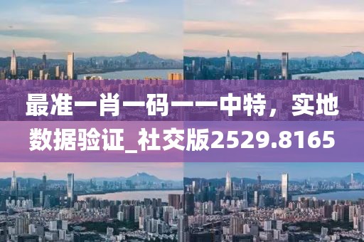 最准一肖一码一一中特，实地数据验证_社交版2529.8165