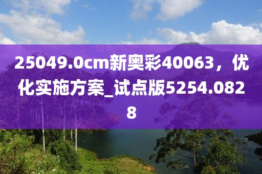 25049.0cm新奥彩40063，优化实施方案_试点版5254.0828