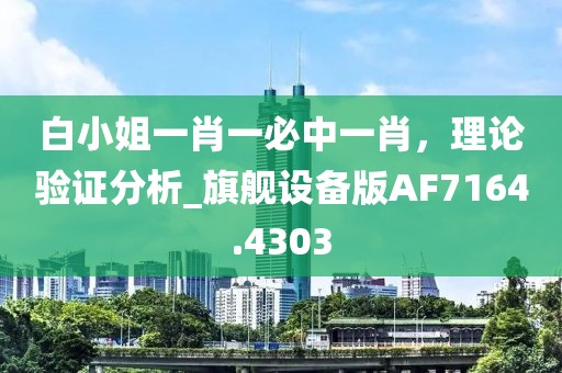 白小姐一肖一必中一肖，理论验证分析_旗舰设备版AF7164.4303