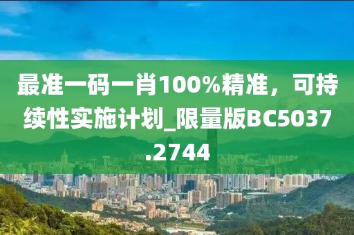 最准一码一肖100%精准，可持续性实施计划_限量版BC5037.2744