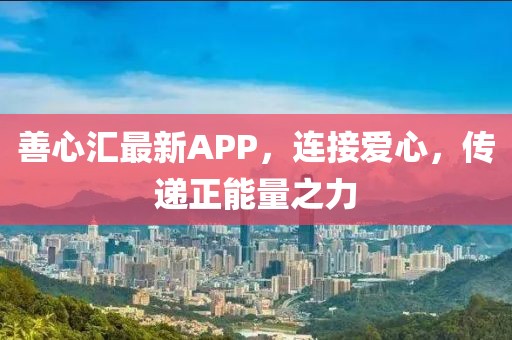 善心汇最新APP，连接爱心，传递正能量之力