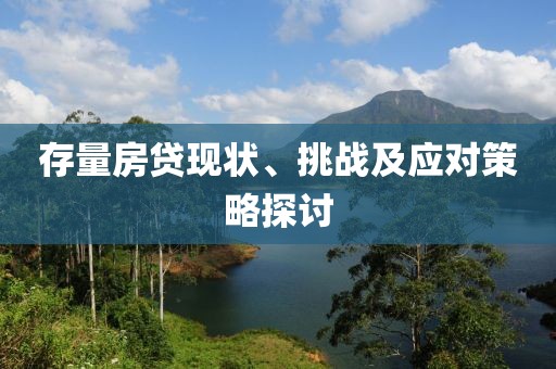 存量房贷现状、挑战及应对策略探讨