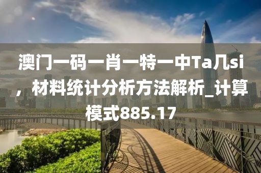 澳门一码一肖一特一中Ta几si，材料统计分析方法解析_计算模式885.17