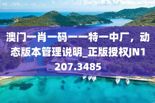 澳门一肖一码一一特一中厂，动态版本管理说明_正版授权JN1207.3485