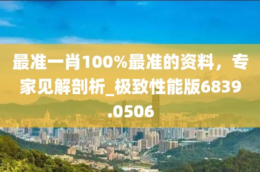 最准一肖100%最准的资料，专家见解剖析_极致性能版6839.0506