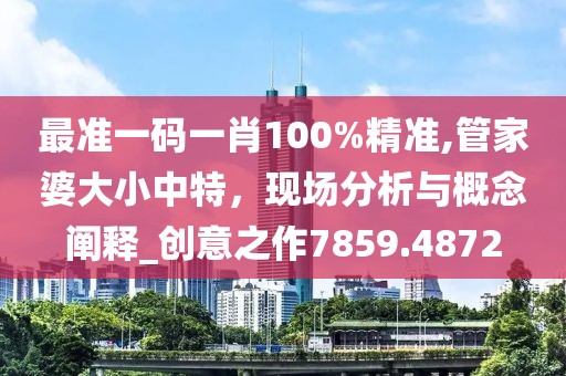 最准一码一肖100%精准,管家婆大小中特，现场分析与概念阐释_创意之作7859.4872