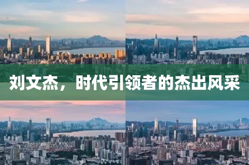 刘文杰，时代引领者的杰出风采
