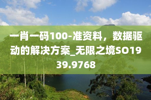 一肖一码100-准资料，数据驱动的解决方案_无限之境SO1939.9768