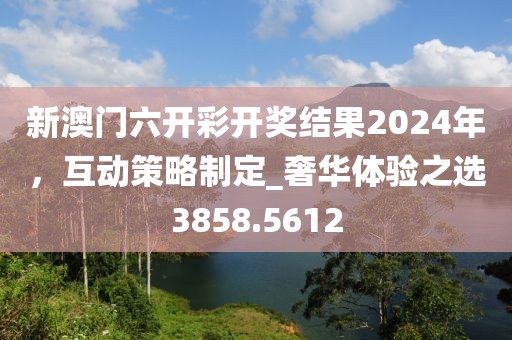 新澳门六开彩开奖结果2024年，互动策略制定_奢华体验之选3858.5612