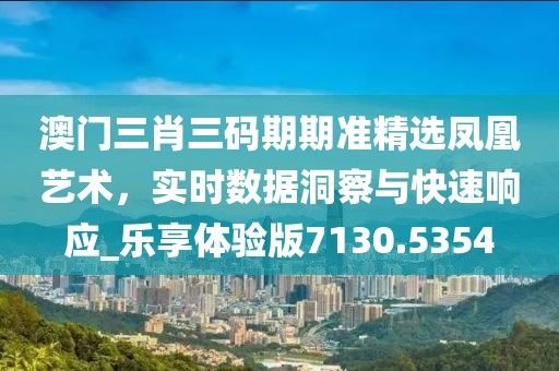 澳门三肖三码期期准精选凤凰艺术，实时数据洞察与快速响应_乐享体验版7130.5354