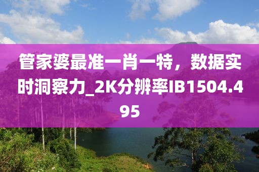 管家婆最准一肖一特，数据实时洞察力_2K分辨率IB1504.495