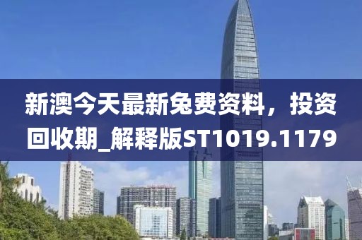 新澳今天最新兔费资料，投资回收期_解释版ST1019.1179