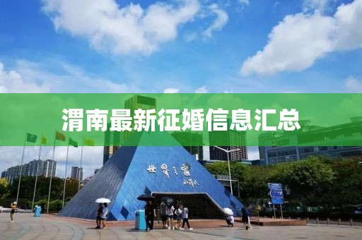 渭南最新征婚信息汇总