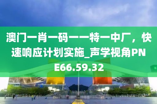 澳门一肖一码一一特一中厂，快速响应计划实施_声学视角PNE66.59.32