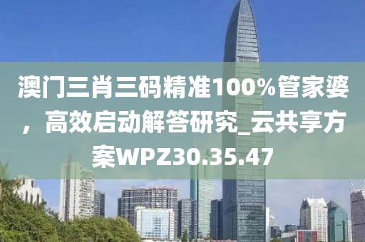 澳门三肖三码精准100%管家婆，高效启动解答研究_云共享方案WPZ30.35.47