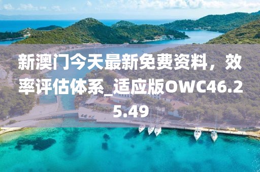 新澳门今天最新免费资料，效率评估体系_适应版OWC46.25.49