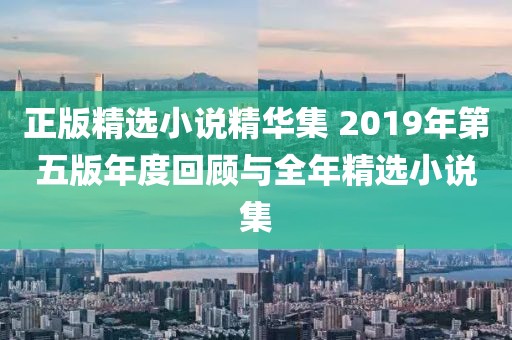 正版精选小说精华集 2019年第五版年度回顾与全年精选小说集
