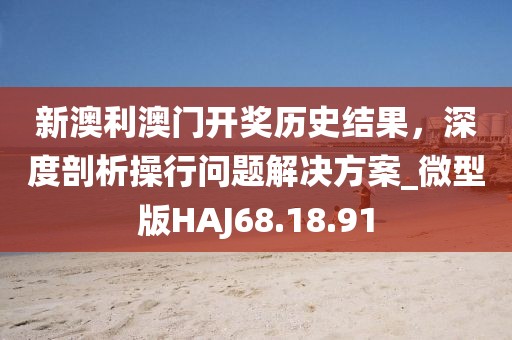 新澳利澳门开奖历史结果，深度剖析操行问题解决方案_微型版HAJ68.18.91