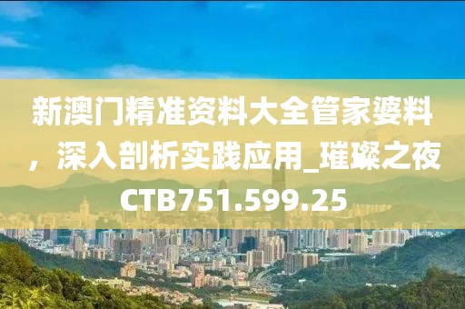 新澳门精准资料大全管家婆料，深入剖析实践应用_璀璨之夜CTB751.599.25