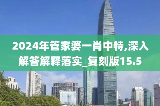 2024年管家婆一肖中特,深入解答解释落实_复刻版15.5
