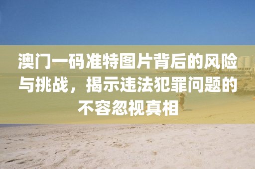 澳门一码准特图片背后的风险与挑战，揭示违法犯罪问题的不容忽视真相