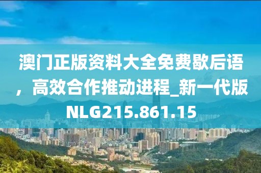 澳门正版资料大全免费歇后语，高效合作推动进程_新一代版NLG215.861.15