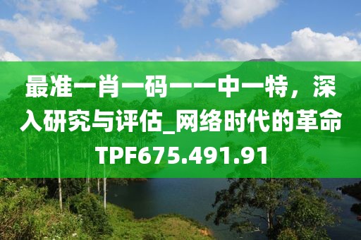 最准一肖一码一一中一特，深入研究与评估_网络时代的革命TPF675.491.91