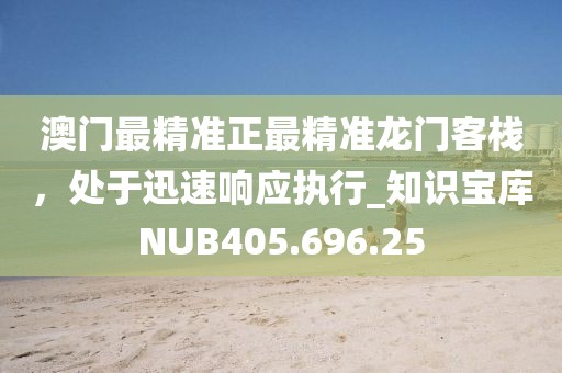 澳门最精准正最精准龙门客栈，处于迅速响应执行_知识宝库NUB405.696.25
