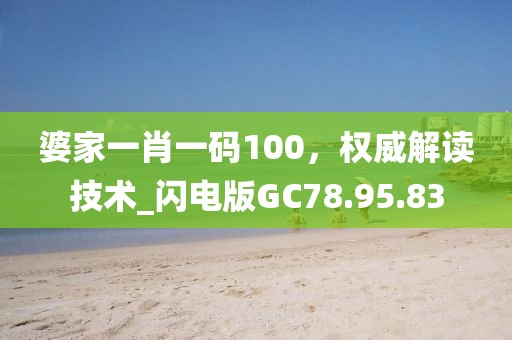 婆家一肖一码100，权威解读技术_闪电版GC78.95.83