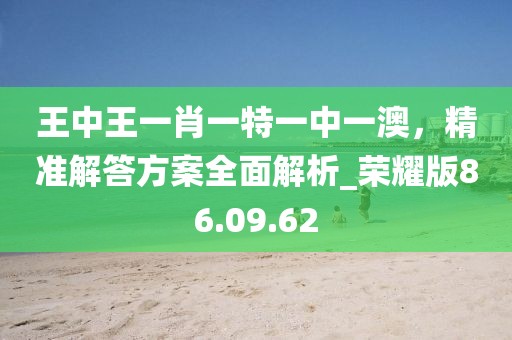 王中王一肖一特一中一澳，精准解答方案全面解析_荣耀版86.09.62