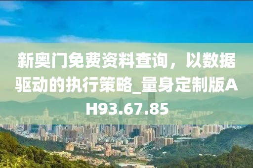 新奥门免费资料查询，以数据驱动的执行策略_量身定制版AH93.67.85