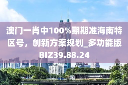 澳门一肖中100%期期准海南特区号，创新方案规划_多功能版BIZ39.88.24