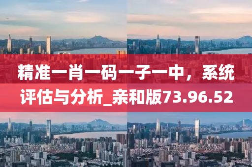精准一肖一码一子一中，系统评估与分析_亲和版73.96.52