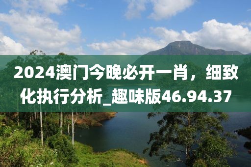 2024澳门今晚必开一肖，细致化执行分析_趣味版46.94.37