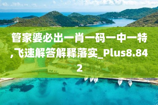 管家婆必出一肖一码一中一特,飞速解答解释落实_Plus8.842