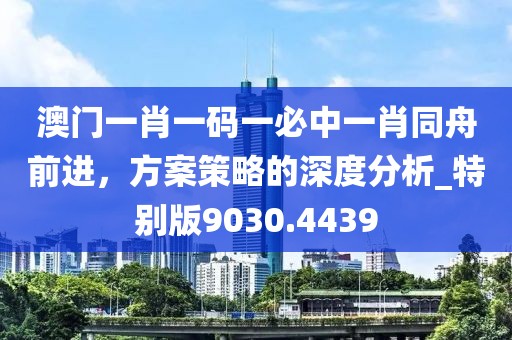澳门一肖一码一必中一肖同舟前进，方案策略的深度分析_特别版9030.4439