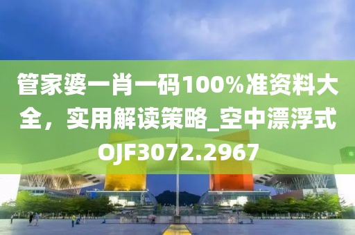 管家婆一肖一码100%准资料大全，实用解读策略_空中漂浮式OJF3072.2967