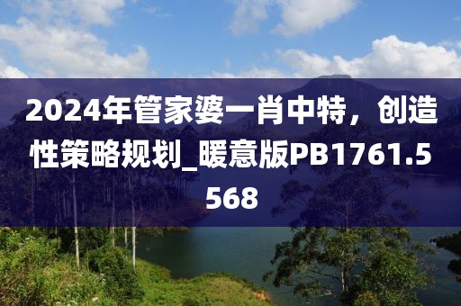 2024年管家婆一肖中特，创造性策略规划_暖意版PB1761.5568