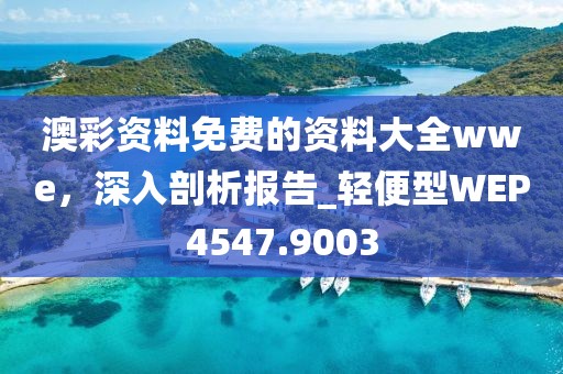 澳彩资料免费的资料大全wwe，深入剖析报告_轻便型WEP4547.9003